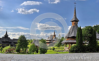 Barsana monastery complex in Maramures Romania Stock Photo