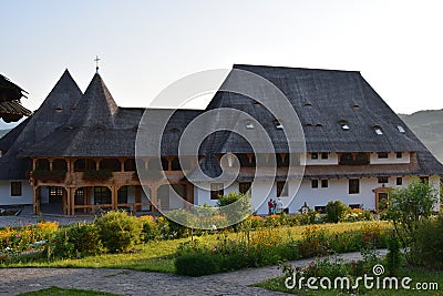 Barsana Orthodox Abbess, Romania 1 Editorial Stock Photo