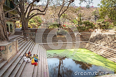 Shri Radha Sarovar in Barsana. india Editorial Stock Photo