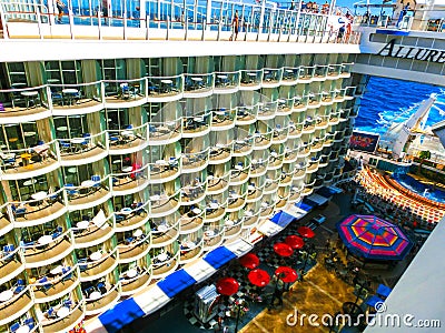 Barselona, Spaine - September, 6 2015: Royal Caribbean, Allure of the Seas Editorial Stock Photo