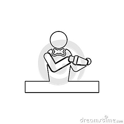 bartender icon. Element of Bar for mobile concept and web apps icon. Thin line icon for website design and development, app Stock Photo