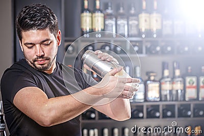 Bartender at work Stock Photo