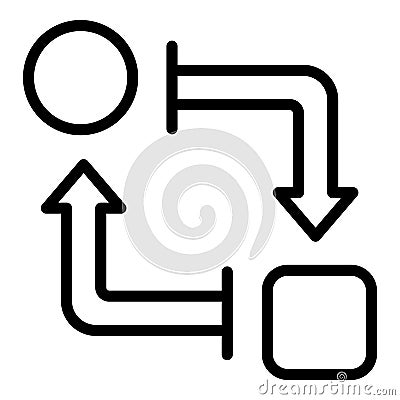 Barter object icon outline vector. Cash finance Stock Photo
