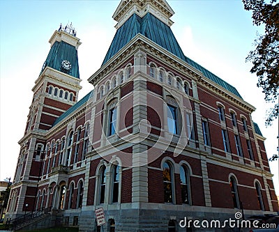 1874 Bartholomew County Courthouse Columbus Indiana Alternate View Stock Photo