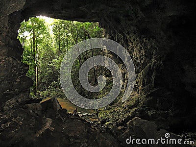 Barton Creek Cave Stock Photo
