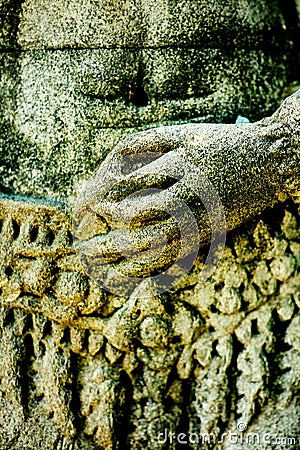 Bas-relief stone carving, Angkor Wat, Siem Reap, Cambodia Stock Photo