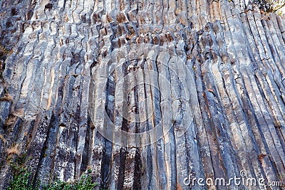 Basalt columns curvy Stock Photo