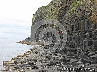 Basalt columns, Isle of Staffa Stock Photo