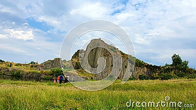 Basalt hill in the Czech Republic Stock Photo