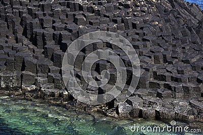 Basalt rock formation - Scotland Stock Photo