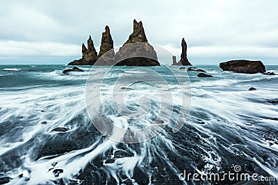 Basalt rock formations Stock Photo