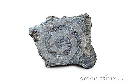 Basalt rock isolated on white background. Stock Photo