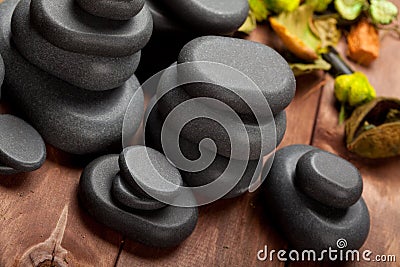 Basalt stones Stock Photo