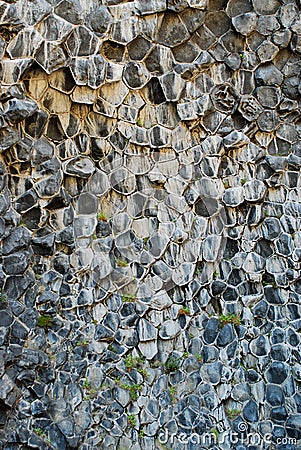 Basaltic rocks in Asbyrgi, Jokulsargljufur, Iceland Stock Photo