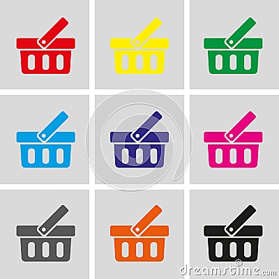 Bascet icon stock vector illustration flat design Vector Illustration