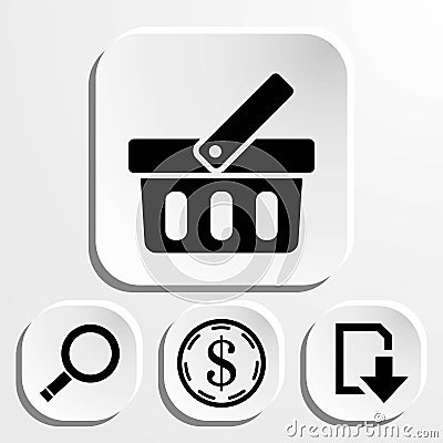 Bascet icon stock vector illustration flat design Vector Illustration