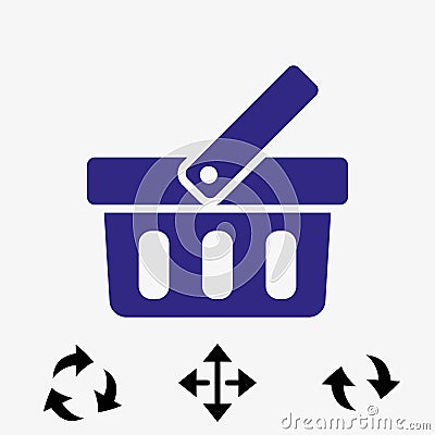 Bascet icon stock vector illustration flat design Vector Illustration