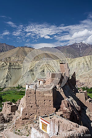 Basco monastery, second oldest monastery in Leh city, Ladakh, Jammu Kashmir, India Stock Photo