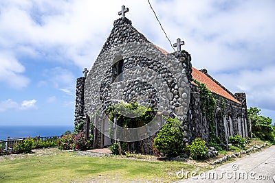 Basco, romantic Chapel on the Hill of Tukon, Batan Islands, Philippines Stock Photo