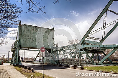 Bascule bridge details Stock Photo