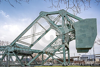 Bascule bridge details Stock Photo