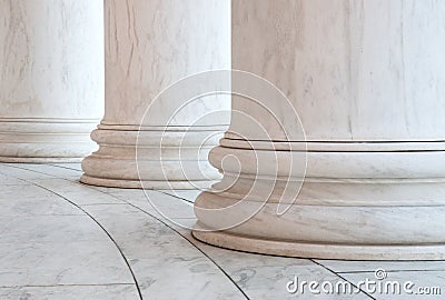 Base of Ionic Columns in Washington DC Stock Photo