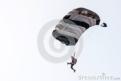 Base jump in shipwreck beach of Zakynthos island Editorial Stock Photo