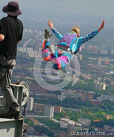 Base-jumping Stock Photo