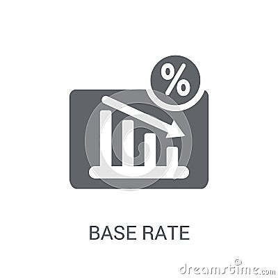 Base rate icon. Trendy Base rate logo concept on white background from business collection Vector Illustration