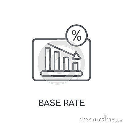 Base rate linear icon. Modern outline Base rate logo concept on Vector Illustration