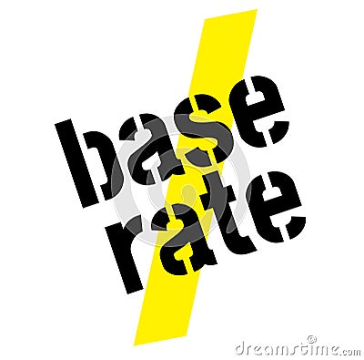 Base rate stamp on white Vector Illustration