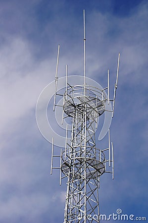 Base Station Antennas Tower Stock Photo