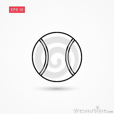 Baseall ball line vector icon isolated 2 Vector Illustration