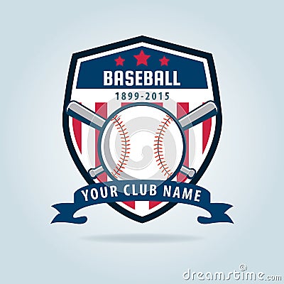 Baseball badge sport logo Vector Illustration