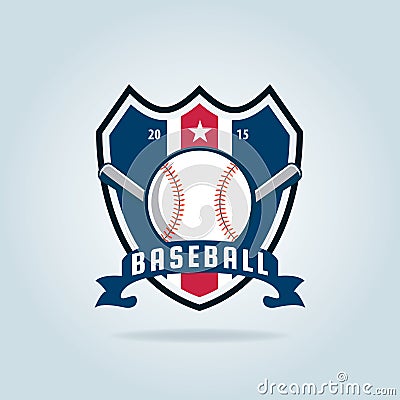 Baseball badge sport logo Vector Illustration