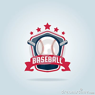 Baseball badge sport logo Vector Illustration
