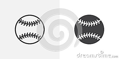 Baseball ball icon Vector Illustration