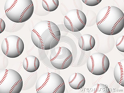 Baseball balls background Vector Illustration