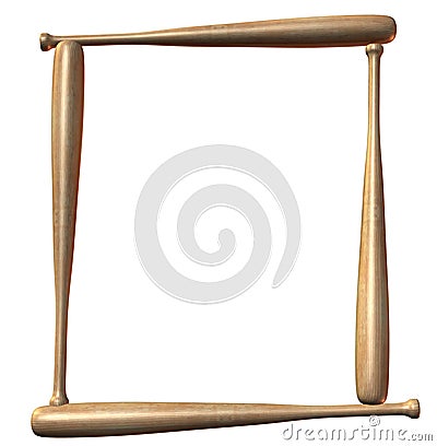 Baseball bat border Stock Photo