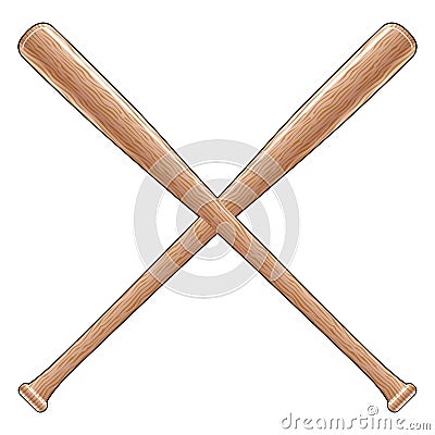 Baseball Bats Vector Illustration