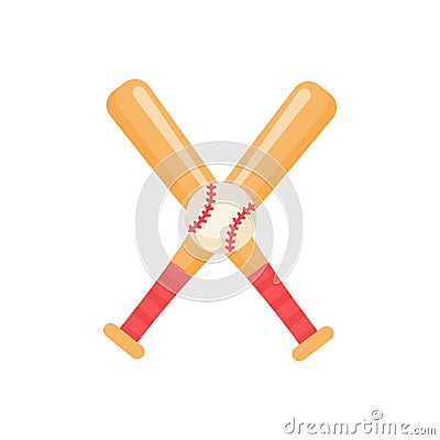 Baseball bats are used to hit baseballs in sporting events Vector Illustration