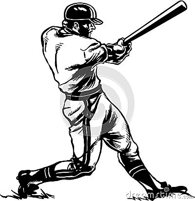 Baseball Batter Vector Illustration Vector Illustration