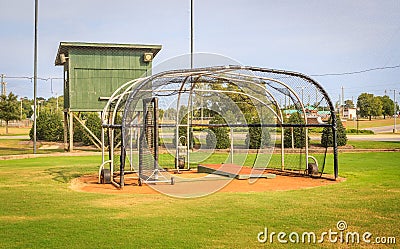 Baseball Batter's Cage Stock Photo