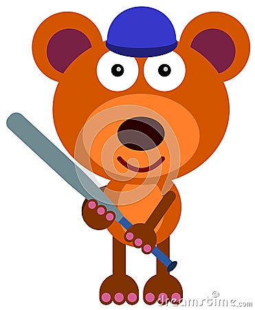 Baseball bear Stock Photo