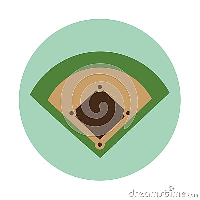 baseball camp diamond icon Cartoon Illustration