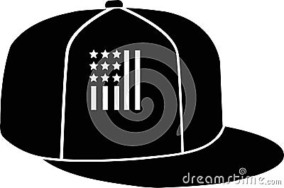 Baseball cap with americal flaq svg vector file with image file Stock Photo