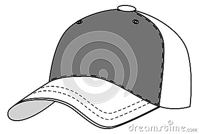 Baseball cap design template. Blank promo hat Vector Illustration