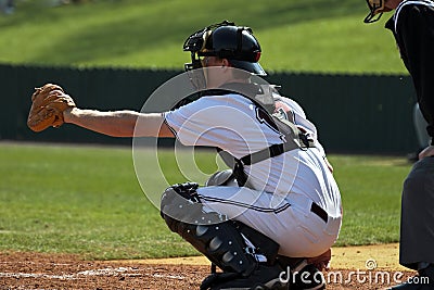 Baseball - catcher Stock Photo
