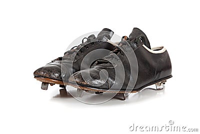 Baseball cleats on a white Stock Photo