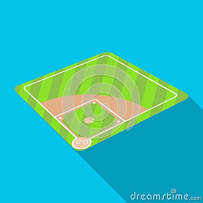 Baseball court. Baseball single icon in flat style vector symbol stock illustration web. Vector Illustration